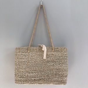 Urban Outfitters Straw Tote, Rose Fabric, Like New